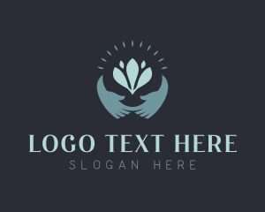 Yogi - Wellness Hands Florist logo design