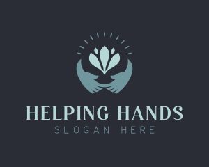 Hands - Wellness Hands Florist logo design