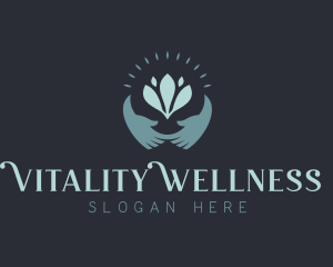 Wellness Hands Florist logo design