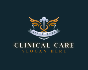 Caduceus Wings Medicine logo design