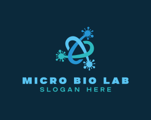 Microbiologist - Virus Transmission Letter A logo design