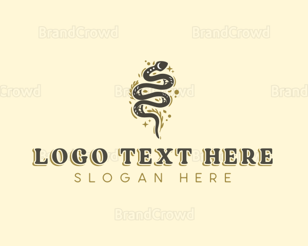 Floral Boho Serpent Logo