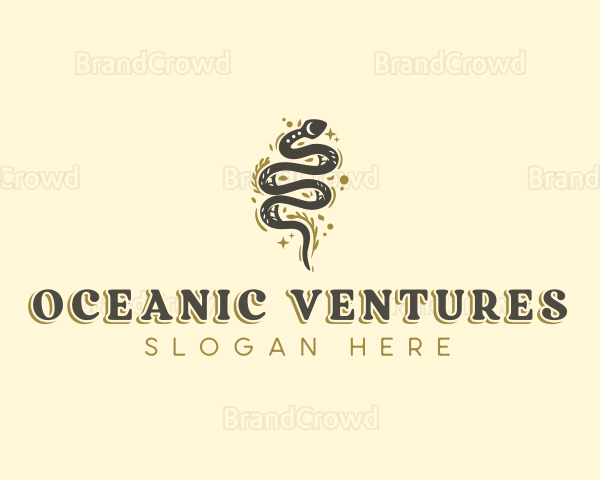 Floral Boho Serpent Logo