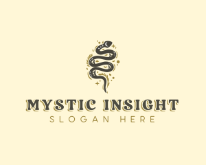 Floral Boho Serpent logo design