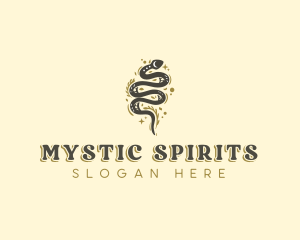 Floral Boho Serpent logo design