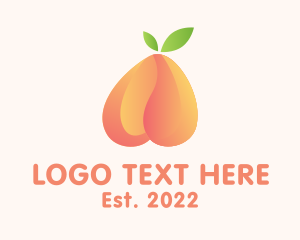 Fruit - Gradient Tropical Peach logo design