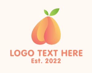 Fruit Shop - Gradient Tropical Peach logo design