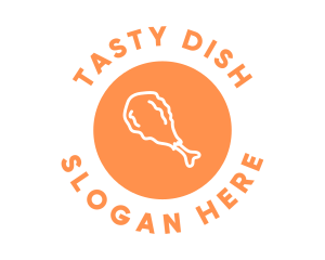 Dish - Fried Chicken Drumstick logo design
