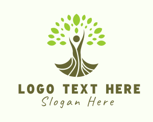 Ecological - Mangrove Human Environmentalist logo design
