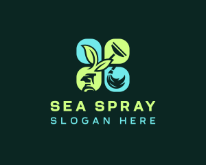 Disinfection Cleaning Housekeeping logo design