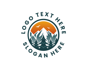 Vacation - Pine Tree Alpine Mountain logo design