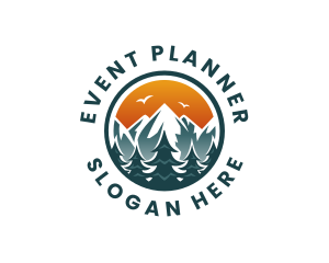 Himalayas - Pine Tree Alpine Mountain logo design