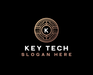 Bitcoin Technology Crypto logo design