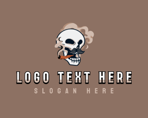 Skull Smoker Cigarette Logo