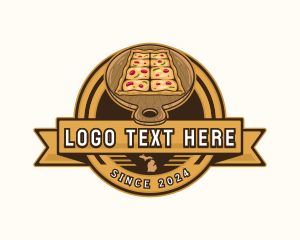 Deep Dish Pizza - Michigan Pizza Pizzeria logo design