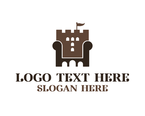 Throne - Castle Armchair Furniture logo design