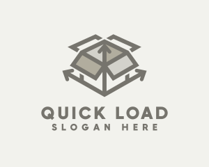 Delivery Box Arrow logo design