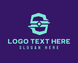 Negative Space - Diamond Letter S logo design