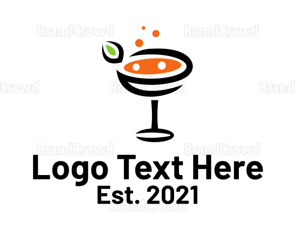 Bubbly Cocktail Beverage Logo