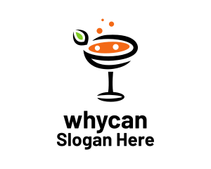 Bubbly Cocktail Beverage Logo