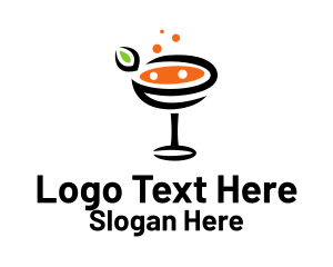 Bubbly Cocktail Beverage Logo