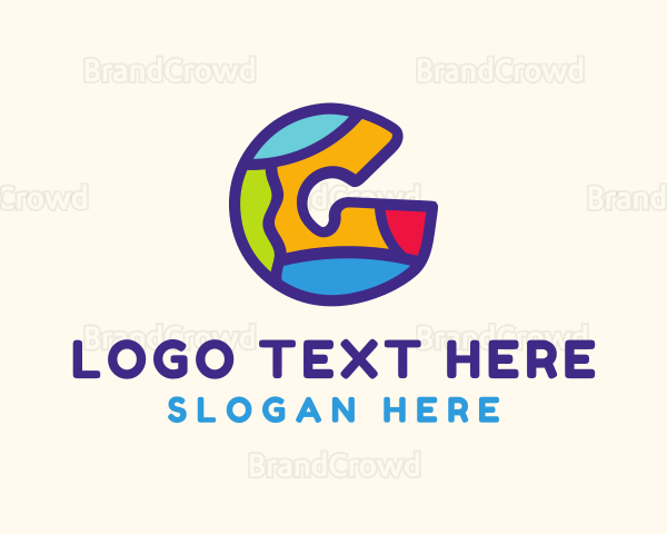 Fun Puzzle Letter G Logo