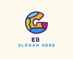 Nursery - Fun Puzzle Letter G logo design