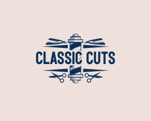 Barber Razor Grooming logo design