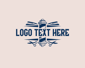 Barbershop - Barber Razor Grooming logo design