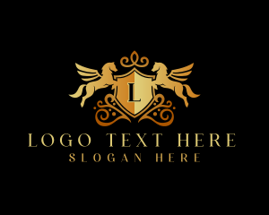 Shield - Elegant Royal Pegasus logo design