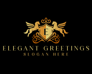 Elegant Royal Pegasus logo design