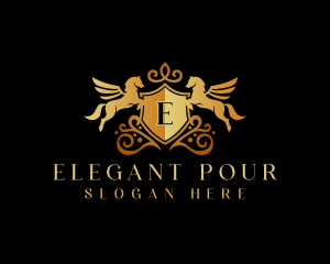 Elegant Royal Pegasus logo design