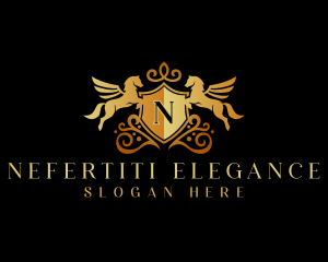 Elegant Royal Pegasus logo design