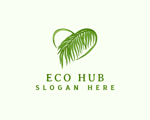 Ecosystem - Heart Palm Nature logo design