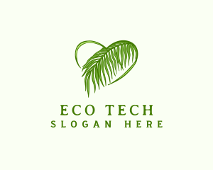 Ecosystem - Heart Palm Nature logo design