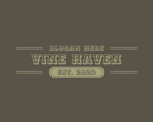 Western Cowboy Hipster logo design