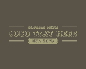 Western Cowboy Hipster Logo