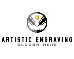 Engraving Machinery Tool logo design