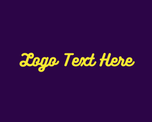 Black And Purple - Retro Cursive Neon Sign logo design