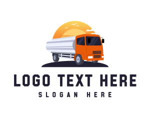 Industrial Transport Truck logo design