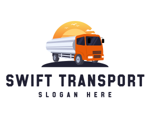 Industrial Transport Truck logo design