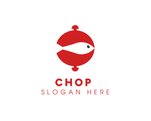 Seafood Fish Cloche Logo