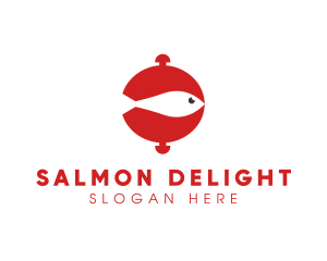 Salmon - Seafood Fish Cloche logo design