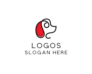 Pet - Minimalist Abstract Puppy Dog logo design