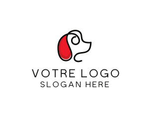 Domesticated Animal - Minimalist Abstract Puppy Dog logo design