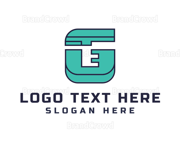 Geometric Teal G Logo