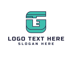 Geometric Teal G logo design