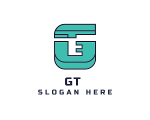 Geometric Teal G logo design