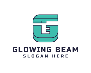 Geometric Teal G logo design