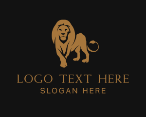 Insurance - Elegant Gold Lion logo design